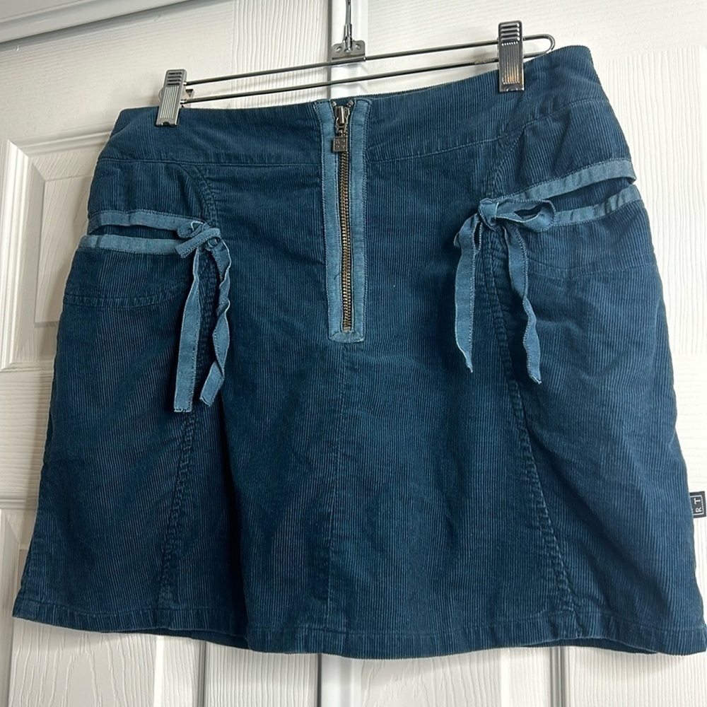 Ateliers Rare Toggery Turquoise Short Mini‎ Skirt Zipper 6/S